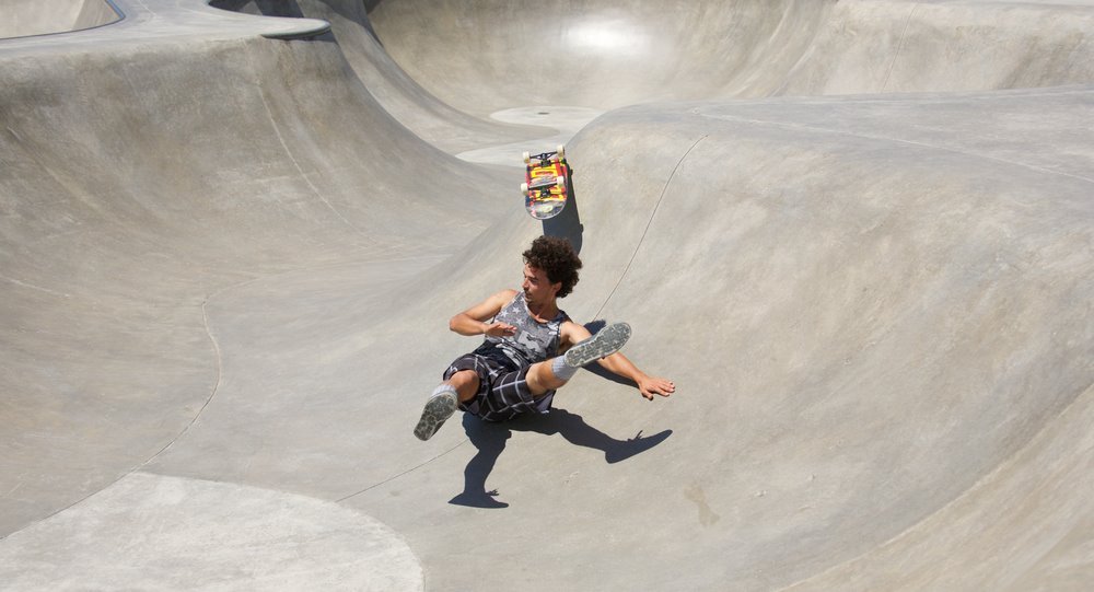 fall from skateboard