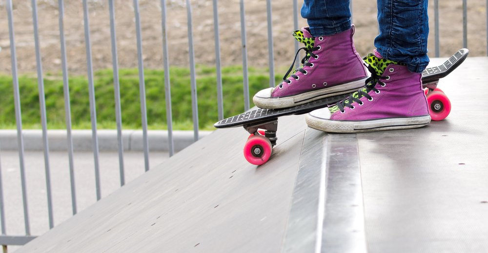 rolling skateboard
